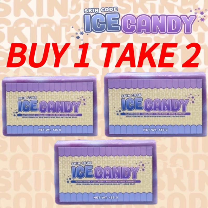 Buy 1 Take 2 Ice Candy Soap Skin Code Whitening & Anti Acne Unisex 135g