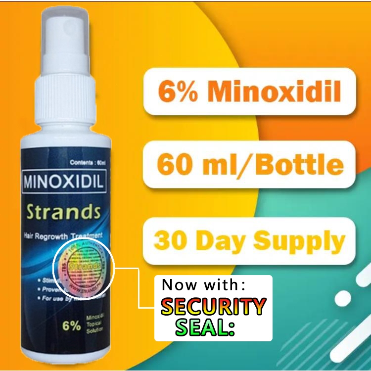 Minoxidil Strands 6% Kirkland 5% Minoxidil Topical Solution(60ml bottle)Hair, beard, eyebrow growers