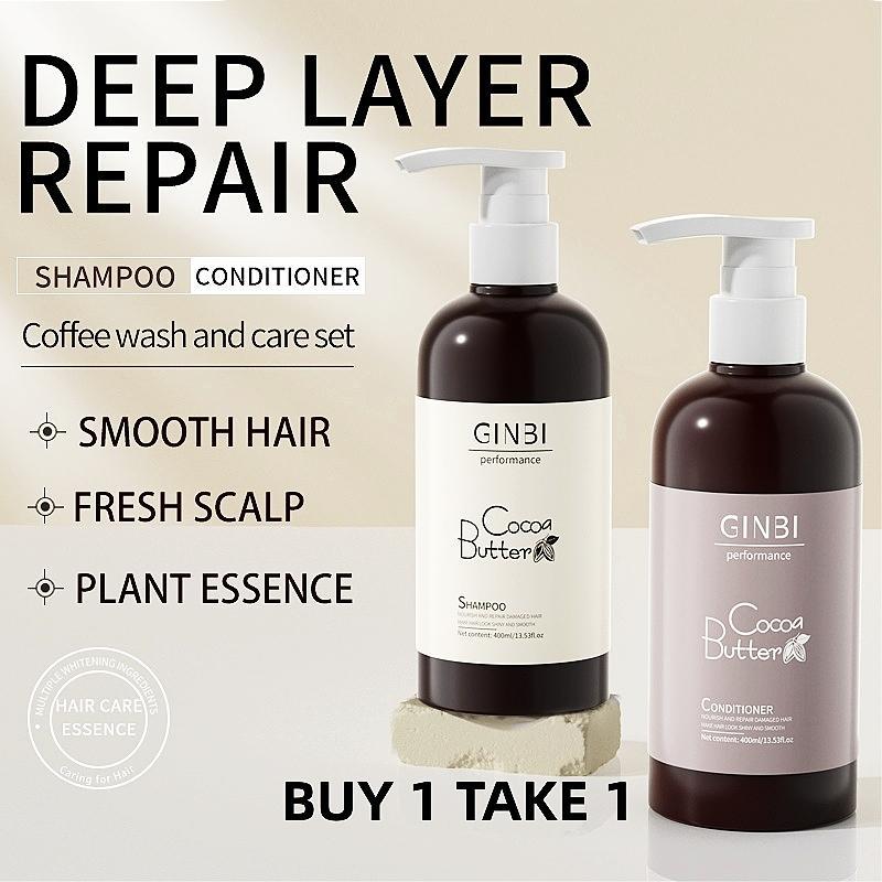 BUY 1 TAKE 1 400ML Hair Conditioner & Shampoo 400ml Washing Care Scalp Damage Frizzy Dry Hair (1PCS Conditioner+1PSC Shampoo)