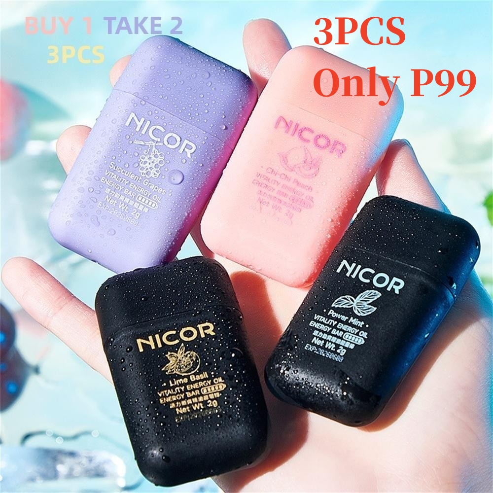 BUY 1 TAKE 2=3PCS Energy Nasal Inhaler Stick Liver Cleansing Herbal Box Double Hole Refreshing Stick Sleepy