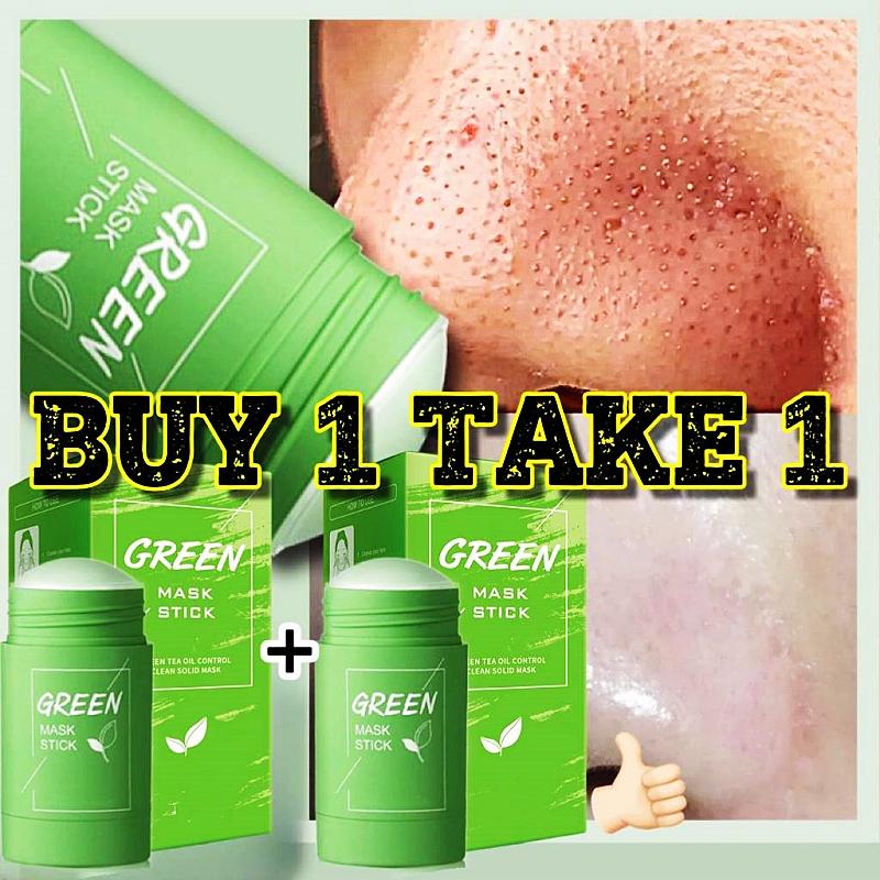 (BUY 1 TAKE 1)Green Tea Mask remove blackheads Acne Cleansing Moisturizing Hydrating Whitening