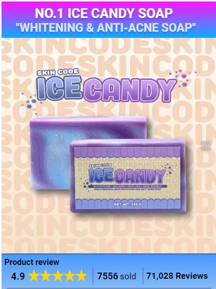 Buy 1 Take 2 Ice Candy Soap Skin Code Whitening & Anti Acne Unisex 135g