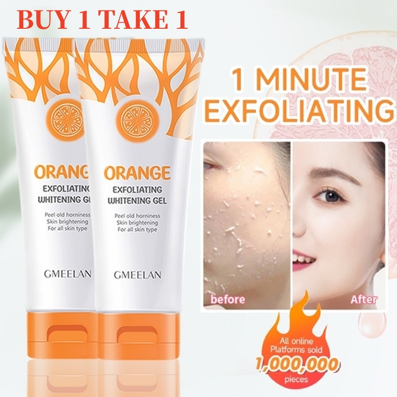 BUY 1 TAKE 1 GMEELAN Orange Exfoliating Whitening Gel Face Whitening Cream Face Body Scrub