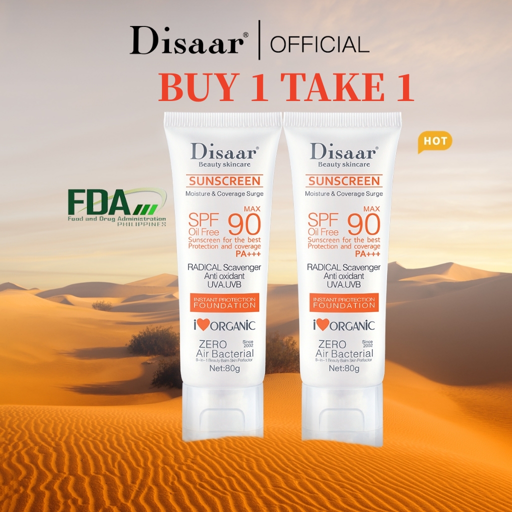 BUY1 TAKE 1 Disaar sunscreen lotion SPF90 Brightening high protection whitening sunscreen for face moisturizing