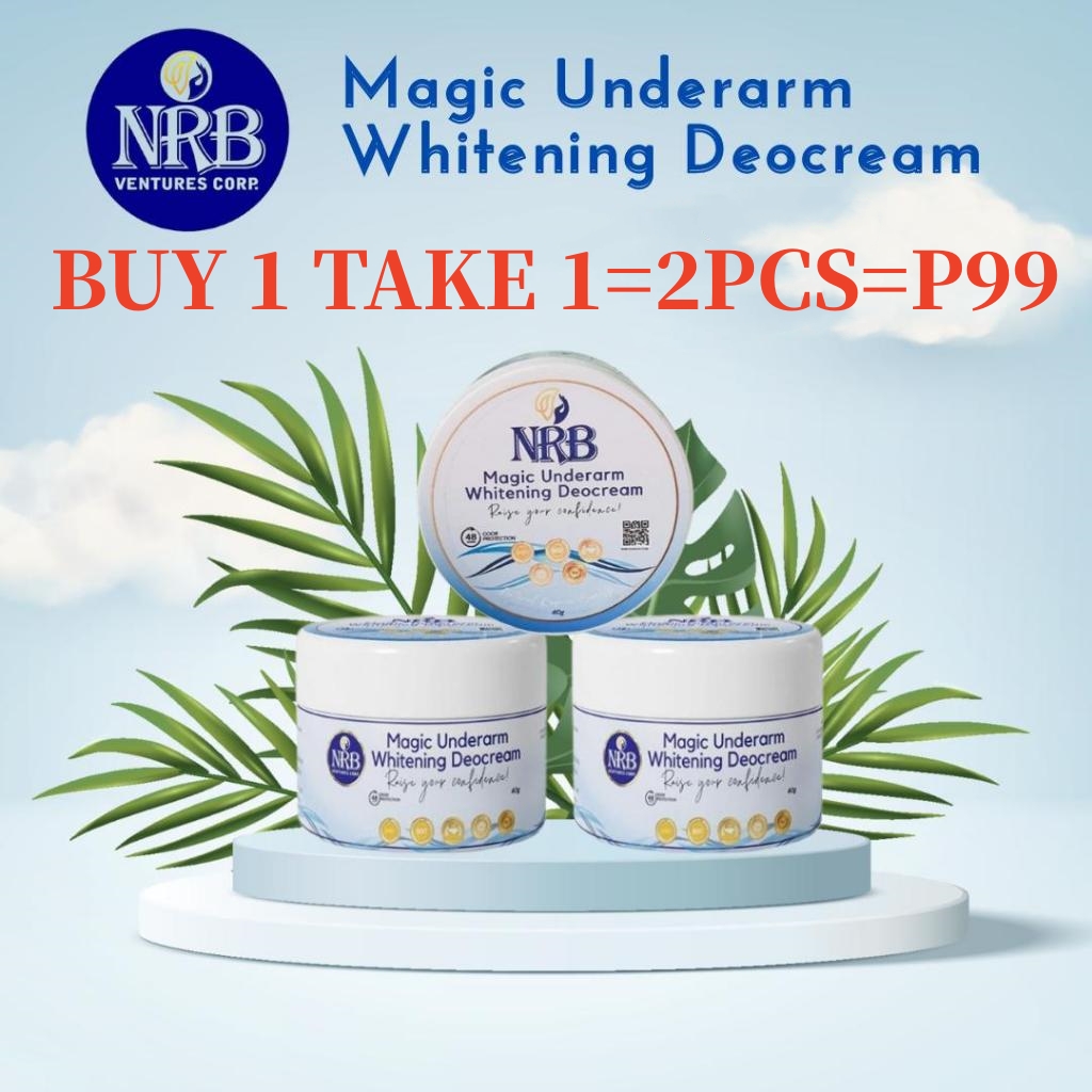 BUY 1 TAKE 1 NRB Magic Underarm Whitening Deo Cream 48hr Odor Protection 40g