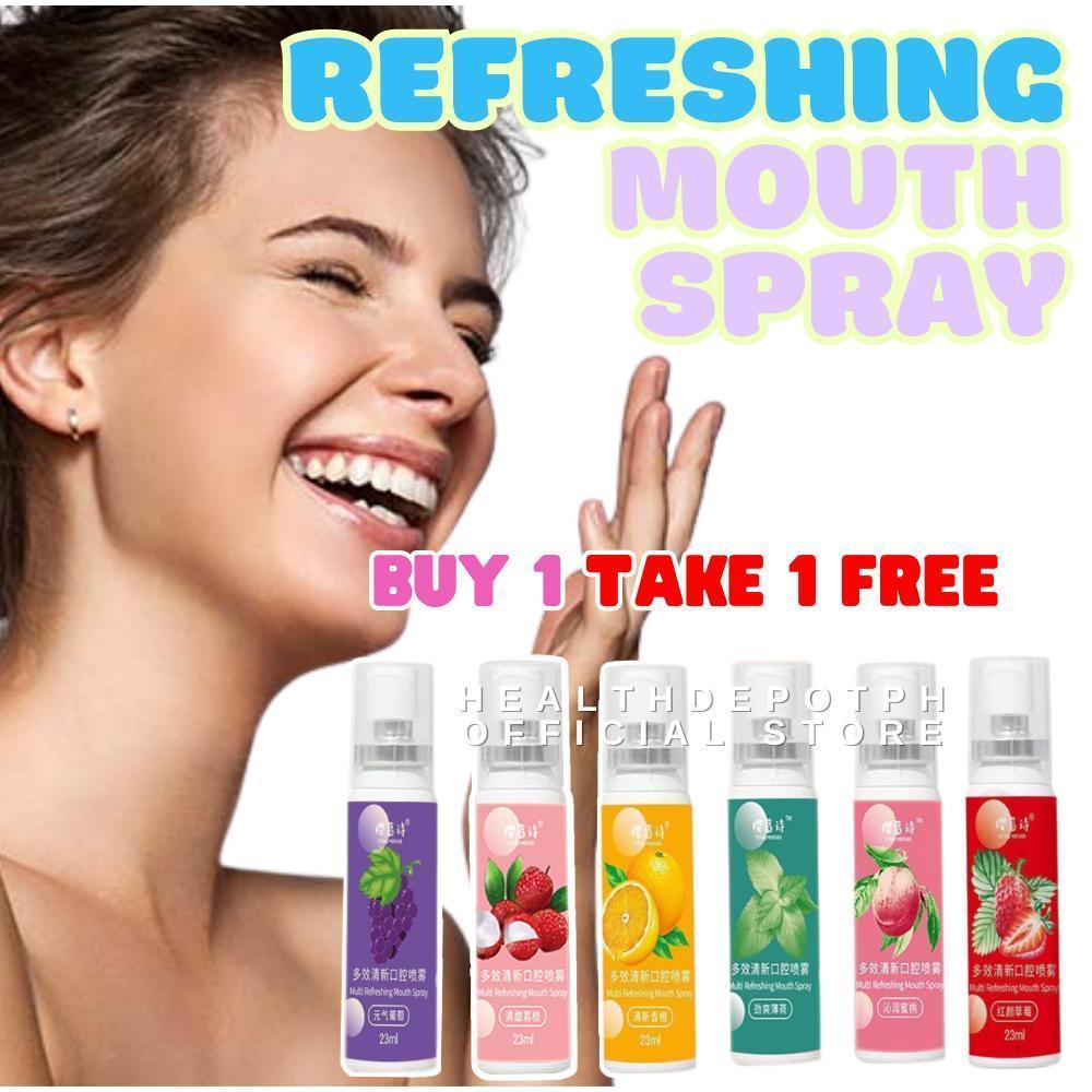 BUY 1 TAKE 1 Mouth Spray Fresh Breath Teeth Whitening Mouth Fruity Scent Refreshing Spray Sale 23ML