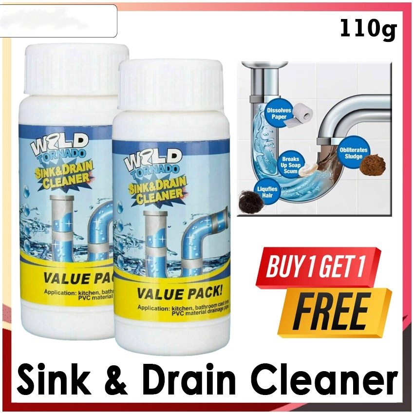 BUY 1 TAKE 1 Sink and Drain Cleaner Best Drain And Toilet Cleaner Fast-Acting Declogger
