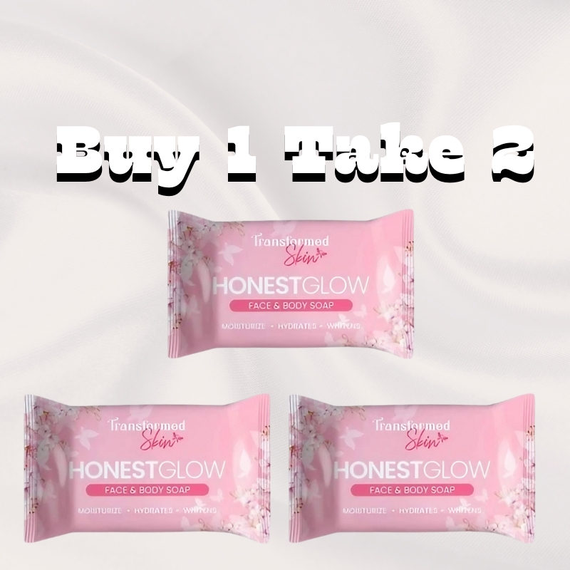 BUY 1 TAKE 2=3PCS Honest Glow Glass Skin Soap Whitening soap anti pimple Soap