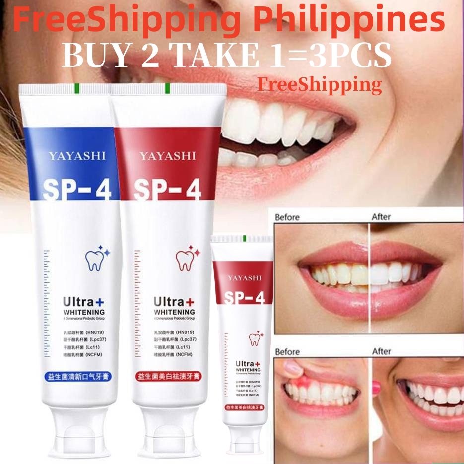 FreeShipping Philippines BUY 2 TAKE1=3PCS Probiotic Caries Toothpaste SP-4 Whitening Tooth Decay Repair Paste Teeth Cleaner Plaque Remover