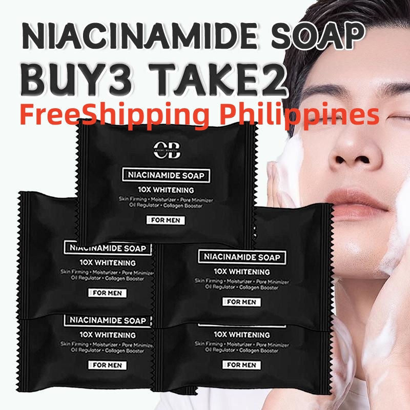 FreeShipping Philippines BUY 2 TAKE3=5PCS CB Niacinamide Soap for Men | 10x Whitening