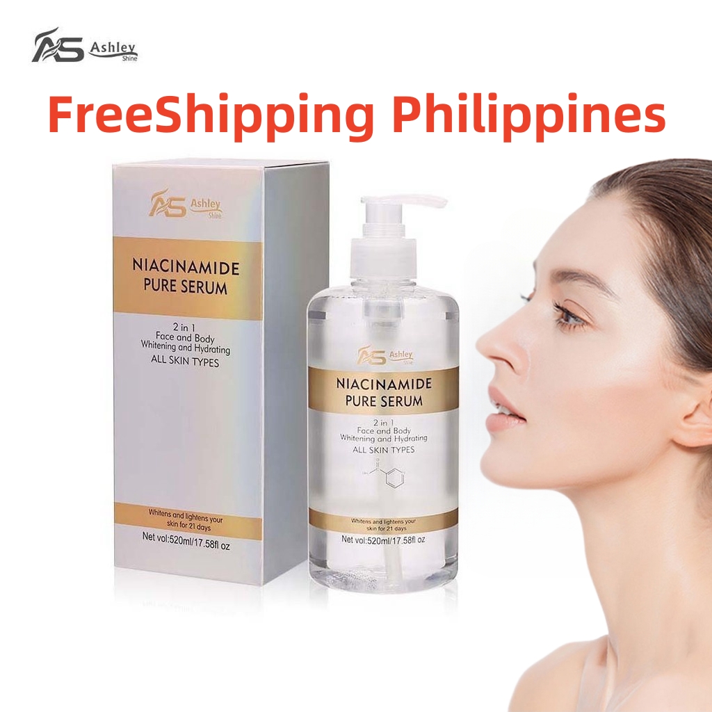 FreeShipping Philippines Ashley Shine NIACINAMIDE Pure Serum FaceBody Moisturizes Whitening Skin 520ml Brightening