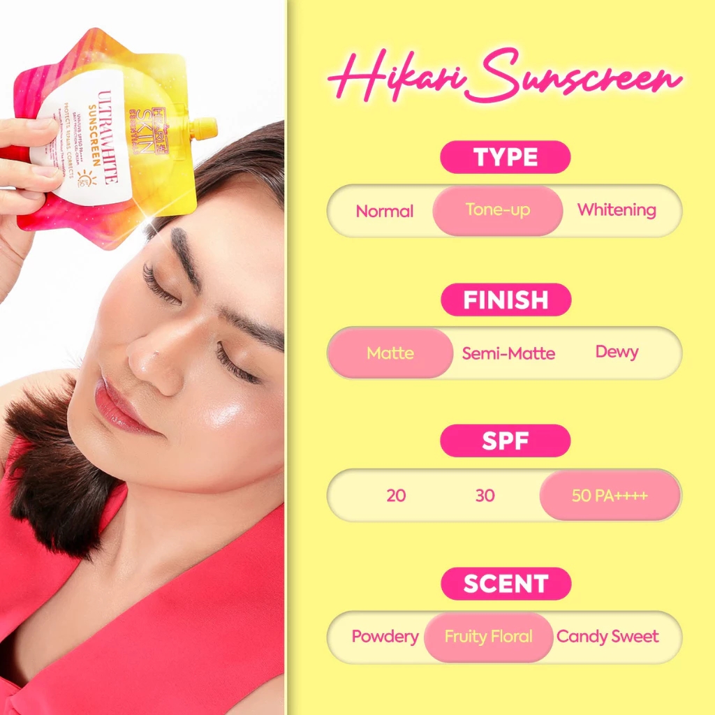 BUY 1 TAKE2 Hikari Ultra White Sunscreen with SPF50 PA++++ Protection 50ml FreeShipping