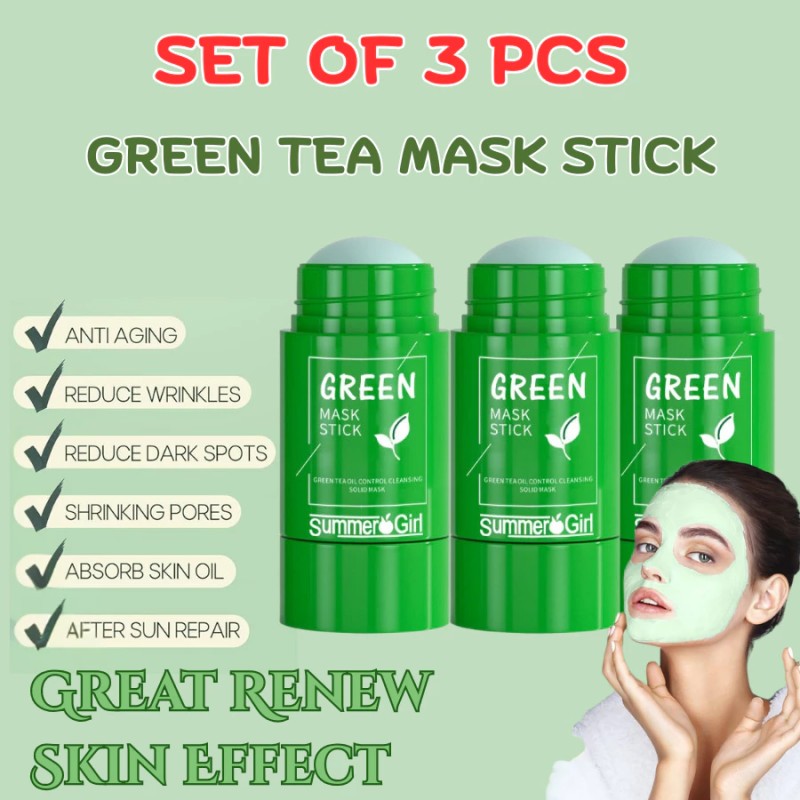 BUY 2 TAKE 3 Green Tea Mask remove blackheads Acne Cleansing Moisturizing Hydrating Whitening