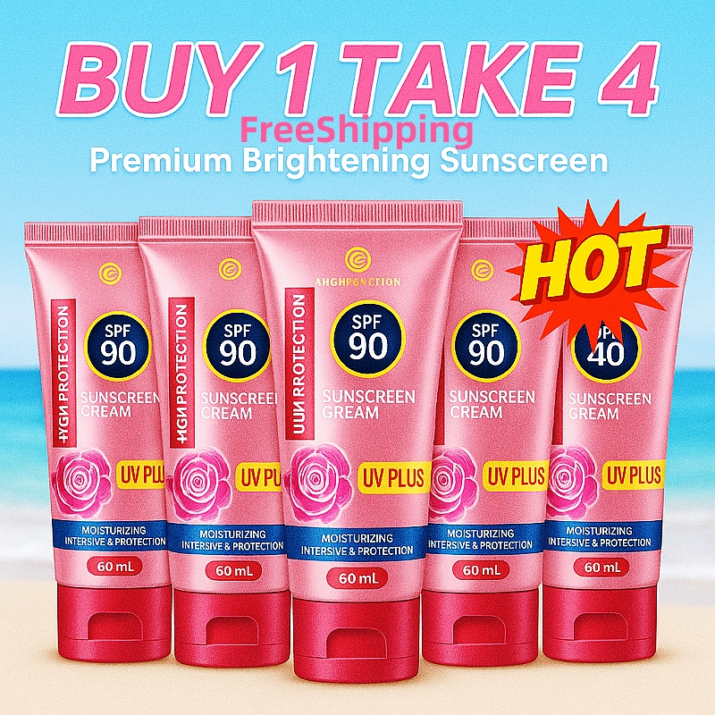FreeShipping Philippines BUY 2 TAKE 3=5PCS Kiss Beauty SPF90+++ Sunscreen Cream High Protection UV PLUS 60ml Skincare Facial Skin