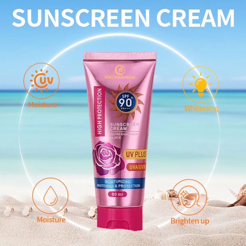 FreeShipping Philippines BUY 2 TAKE 3=5PCS Kiss Beauty SPF90+++ Sunscreen Cream High Protection UV PLUS 60ml Skincare Facial Skin