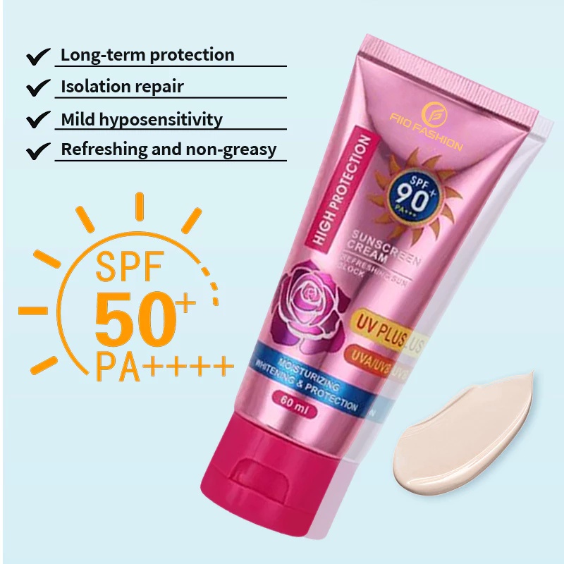 FreeShipping Philippines BUY 2 TAKE 3=5PCS Kiss Beauty SPF90+++ Sunscreen Cream High Protection UV PLUS 60ml Skincare Facial Skin